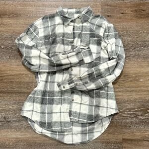 Grey Button Down Flannel